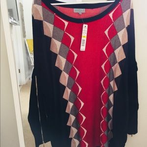 NWT 🏷 Joseph A. Long Sweater Drop Zipper Sleeve